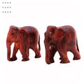 RDK Red Sandalwood 3 Inch Elephant Pair